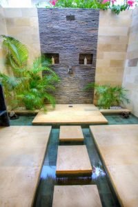 Ile Gili, hôtel de luxe à Gili Air, salle de bain semi-ouverte