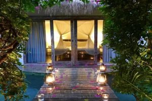 Ile Gili, hôtel de luxe à Gili Air, ambiance nocturne