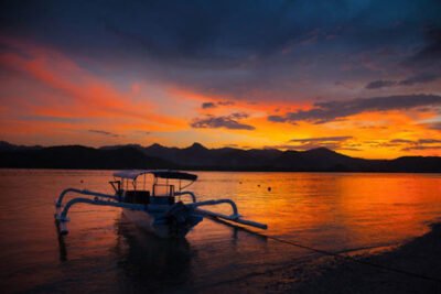 Gili Asahan, coucher du soleil